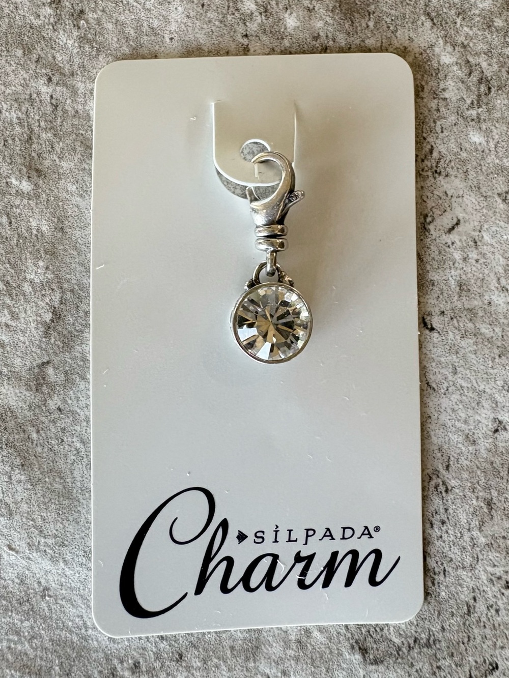 Silpada Sterling Silver Birthday Bliss Charm, April